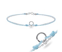 Shiny Rope with Loop Silver Anklet ANK-101